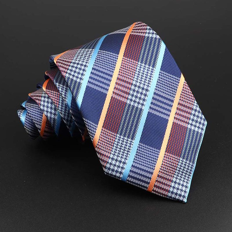 Fashion Polyester Necktie For Men Business Meeting Formal Striped Dot Floral 8cm Jacquard Tie Daily Wear Cravat Suit Accessories - Image 5
