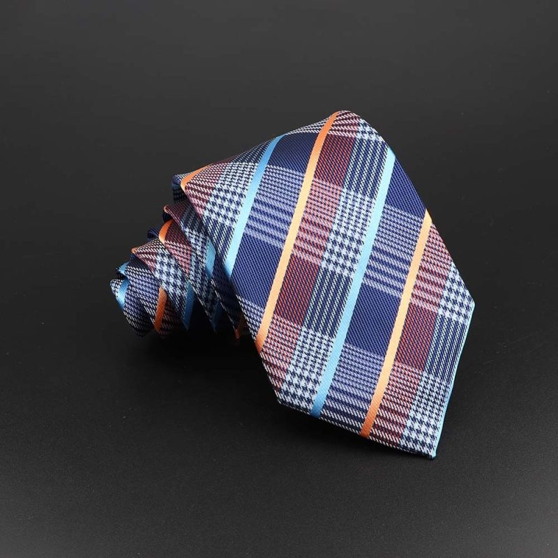 Fashion Polyester Necktie For Men Business Meeting Formal Striped Dot Floral 8cm Jacquard Tie Daily Wear Cravat Suit Accessories - Image 7