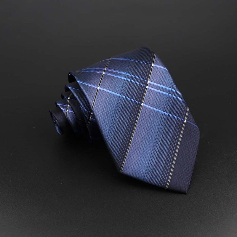 Fashion Polyester Necktie For Men Business Meeting Formal Striped Dot Floral 8cm Jacquard Tie Daily Wear Cravat Suit Accessories - Image 8