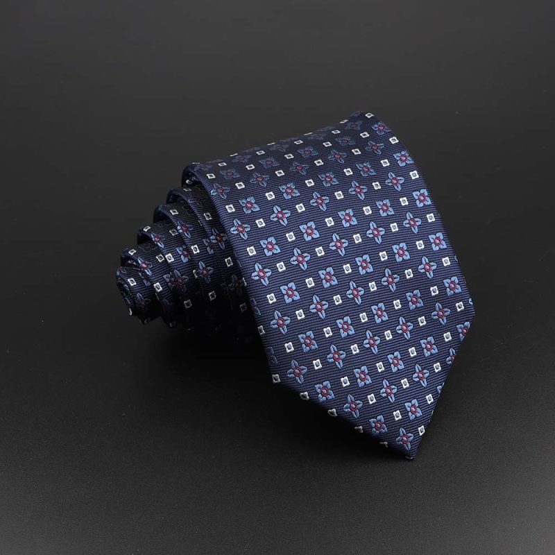 Fashion Polyester Necktie For Men Business Meeting Formal Striped Dot Floral 8cm Jacquard Tie Daily Wear Cravat Suit Accessories - Image 11