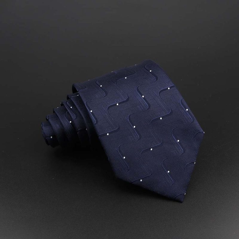 Fashion Polyester Necktie For Men Business Meeting Formal Striped Dot Floral 8cm Jacquard Tie Daily Wear Cravat Suit Accessories - Image 12
