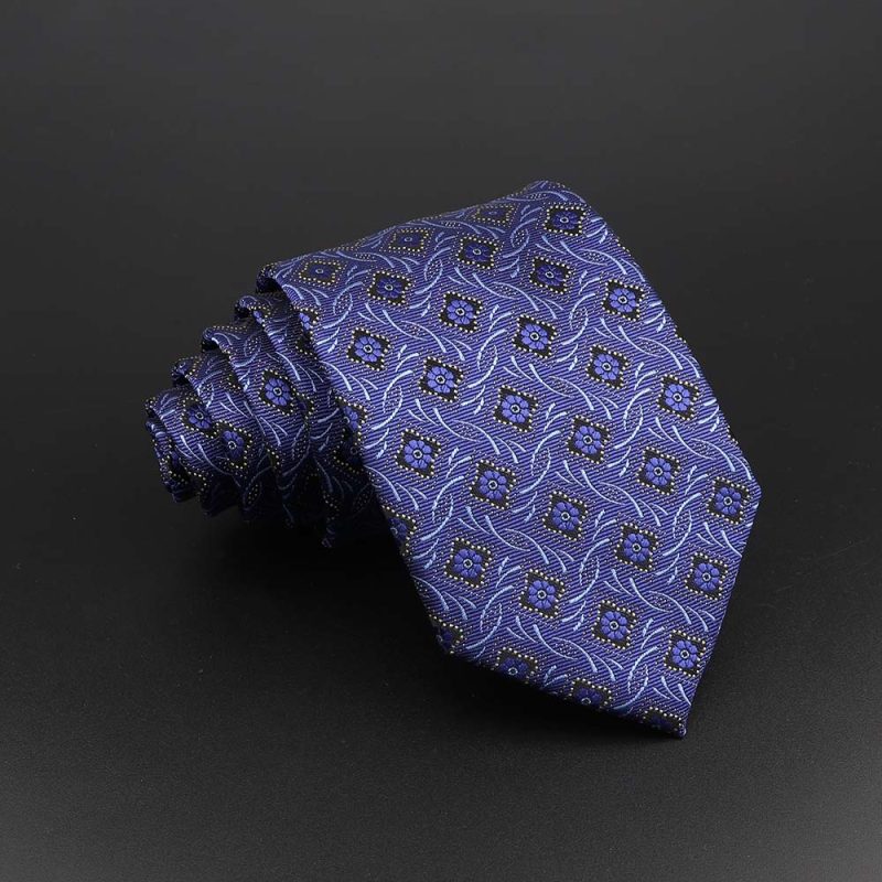 Fashion Polyester Necktie For Men Business Meeting Formal Striped Dot Floral 8cm Jacquard Tie Daily Wear Cravat Suit Accessories - Image 14