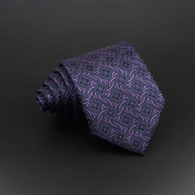 Fashion Polyester Necktie For Men Business Meeting Formal Striped Dot Floral 8cm Jacquard Tie Daily Wear Cravat Suit Accessories - Image 15