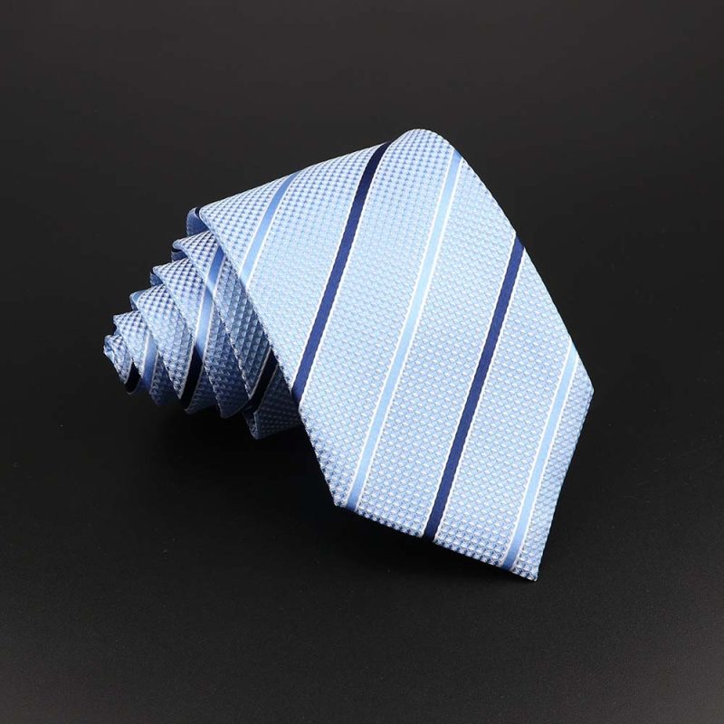 Fashion Polyester Necktie For Men Business Meeting Formal Striped Dot Floral 8cm Jacquard Tie Daily Wear Cravat Suit Accessories - Image 20