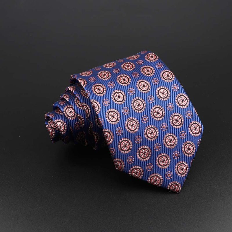 Fashion Polyester Necktie For Men Business Meeting Formal Striped Dot Floral 8cm Jacquard Tie Daily Wear Cravat Suit Accessories - Image 31