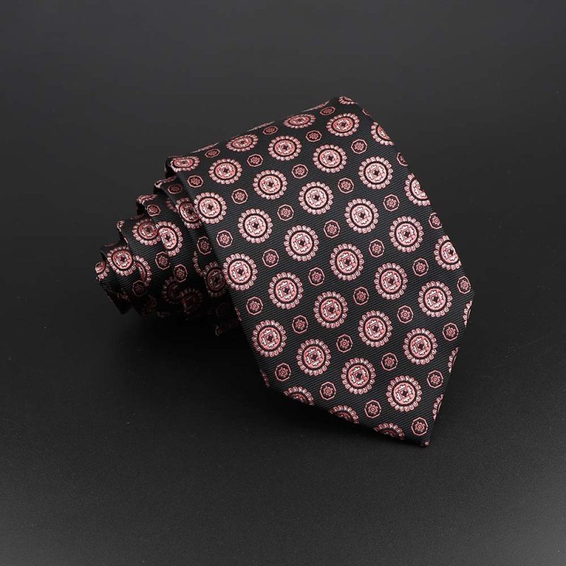 Fashion Polyester Necktie For Men Business Meeting Formal Striped Dot Floral 8cm Jacquard Tie Daily Wear Cravat Suit Accessories - Image 32