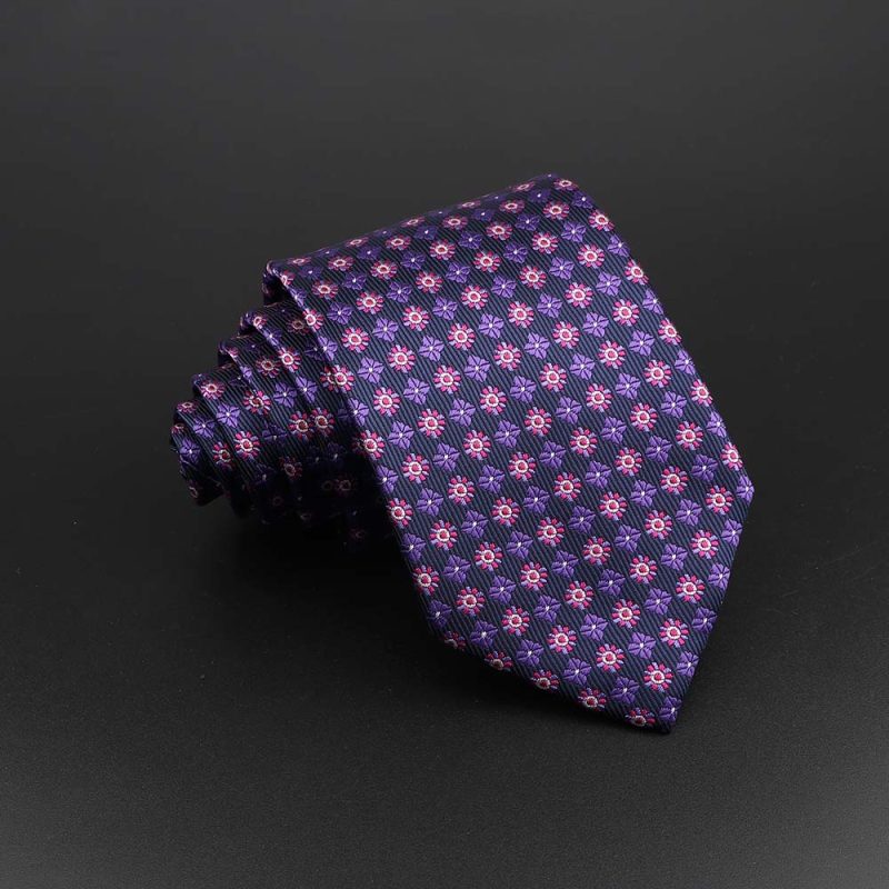 Fashion Polyester Necktie For Men Business Meeting Formal Striped Dot Floral 8cm Jacquard Tie Daily Wear Cravat Suit Accessories - Image 34