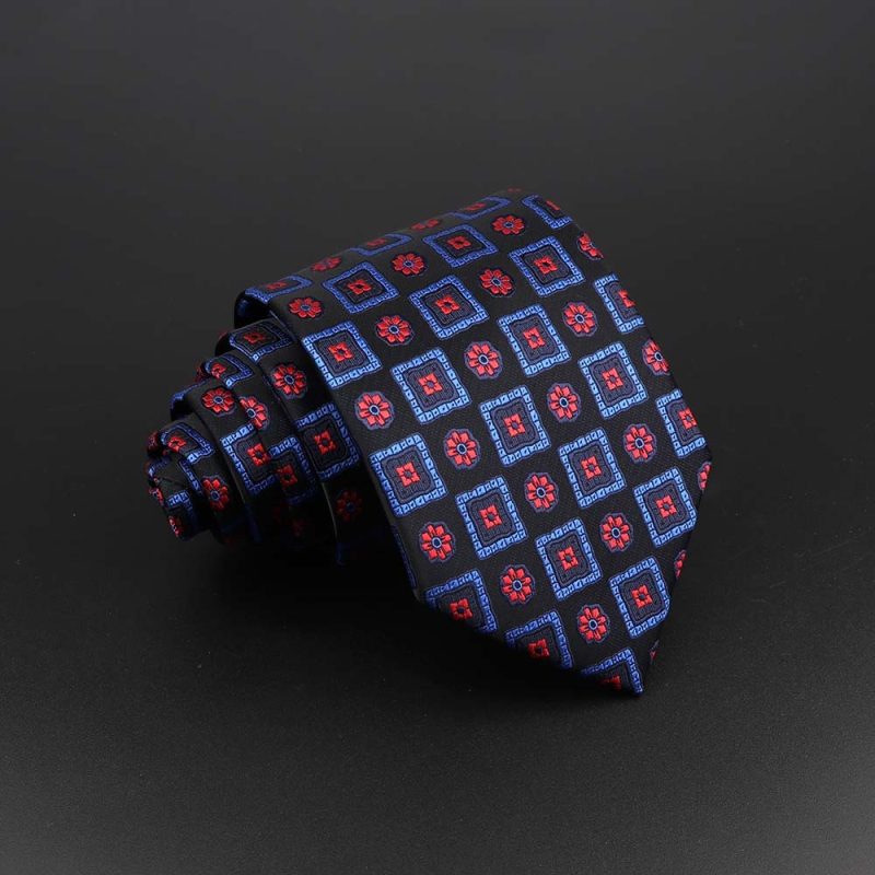 Fashion Polyester Necktie For Men Business Meeting Formal Striped Dot Floral 8cm Jacquard Tie Daily Wear Cravat Suit Accessories - Image 37