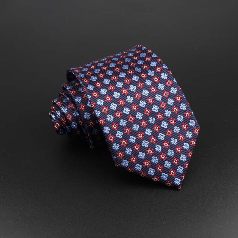 Fashion Polyester Necktie For Men Business Meeting Formal Striped Dot Floral 8cm Jacquard Tie Daily Wear Cravat Suit Accessories - Image 38