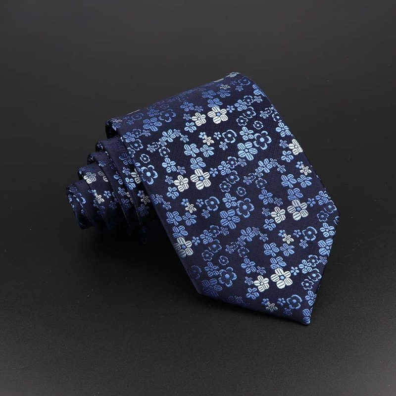 Fashion Polyester Necktie For Men Business Meeting Formal Striped Dot Floral 8cm Jacquard Tie Daily Wear Cravat Suit Accessories - Image 39