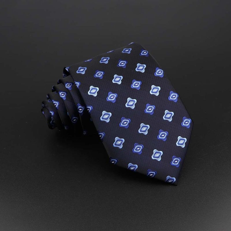 Fashion Polyester Necktie For Men Business Meeting Formal Striped Dot Floral 8cm Jacquard Tie Daily Wear Cravat Suit Accessories - Image 41