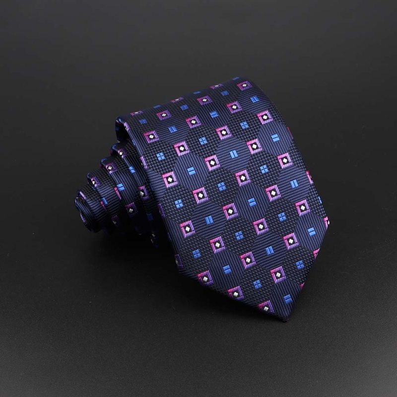 Fashion Polyester Necktie For Men Business Meeting Formal Striped Dot Floral 8cm Jacquard Tie Daily Wear Cravat Suit Accessories - Image 43