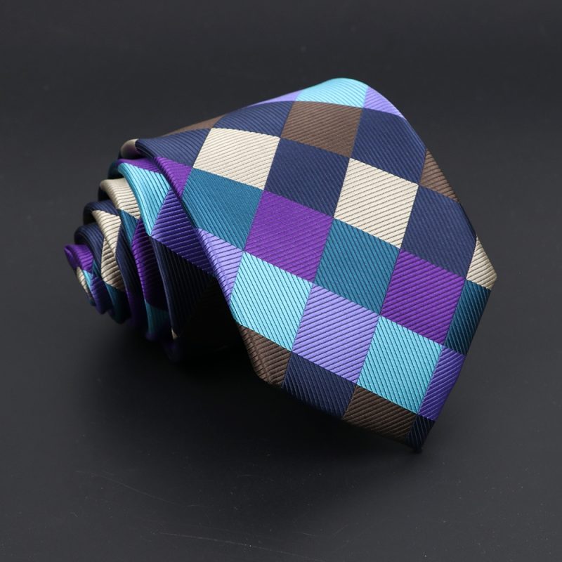 Fashion Polyester Necktie For Men Business Meeting Formal Striped Dot Floral 8cm Jacquard Tie Daily Wear Cravat Suit Accessories - Image 52