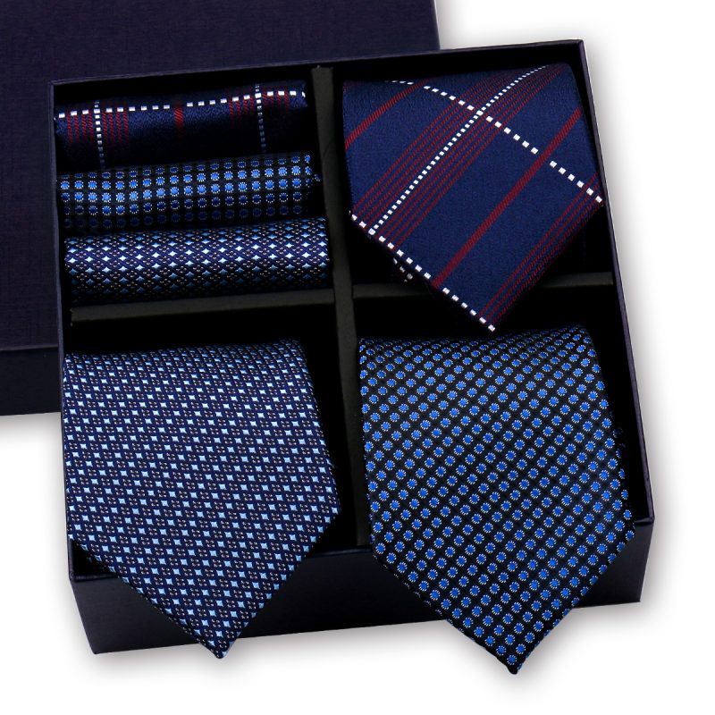 Luxury Men's Tie 3 Sets In Gift Box Paisley Striped Necktie Handkerchief For Men Gravata Wedding Formal Clothing Accessories - Image 10