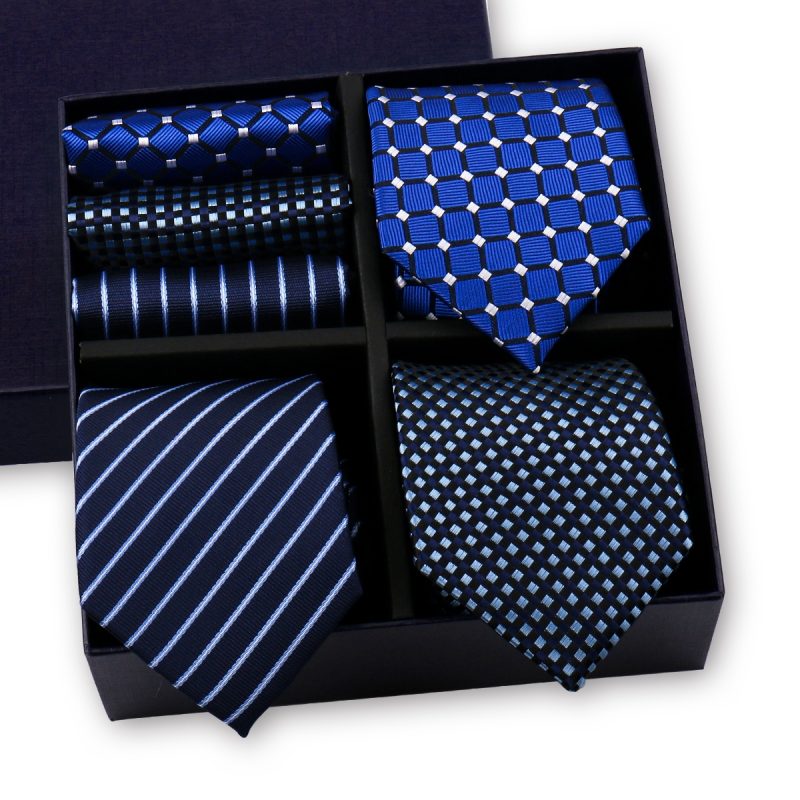 Luxury Men's Tie 3 Sets In Gift Box Paisley Striped Necktie Handkerchief For Men Gravata Wedding Formal Clothing Accessories - Image 11