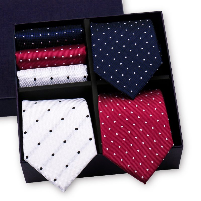 Luxury Men's Tie 3 Sets In Gift Box Paisley Striped Necktie Handkerchief For Men Gravata Wedding Formal Clothing Accessories - Image 20