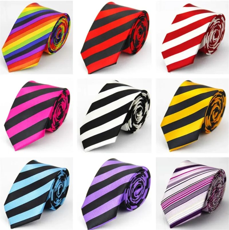 Narrow Tie for Men Women 5cm (2") Skinny Wedding Black Blue Red Pink White Purple Green Gray Piano Skull Print Slim Necktie - Image 2
