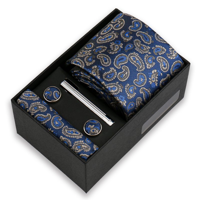 2025 Fashion Ties For Men Paisley Necktie Gifts Box Set Men Original Gifts Hight Quality Tie Business Wedding Suit Accessories - Image 2