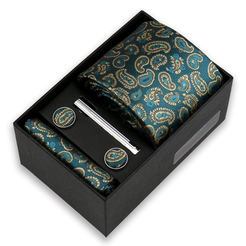 2025 Fashion Ties For Men Paisley Necktie Gifts Box Set Men Original Gifts Hight Quality Tie Business Wedding Suit Accessories - Image 3