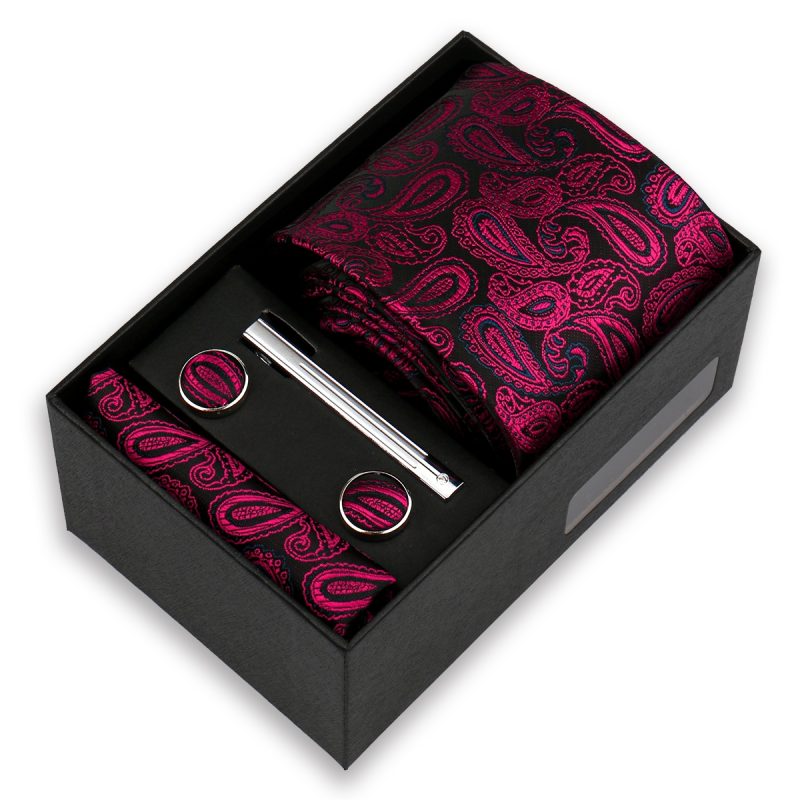 2025 Fashion Ties For Men Paisley Necktie Gifts Box Set Men Original Gifts Hight Quality Tie Business Wedding Suit Accessories - Image 6
