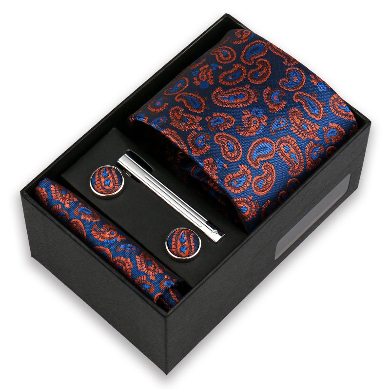 2025 Fashion Ties For Men Paisley Necktie Gifts Box Set Men Original Gifts Hight Quality Tie Business Wedding Suit Accessories - Image 8