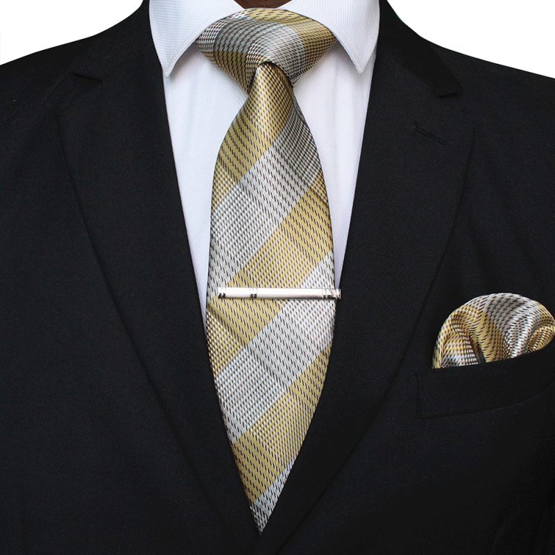 41 Style Men Tie Necktie Pocket Square Party Wedding Fashion Striped Plaid 8cm Silk Woven Business Handkerchief Tie Clip Set - Image 42