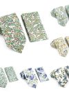 Novelty Floral Cotton Mens Casual Tie Set Fit Wedding Party Yellow Green Blue Necktie Pocket Square Chic Suit Gravata Accessory