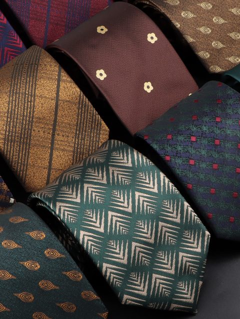 Fashion Woven 8 cm Striped Necktie Wedding Accessories Green Brown Tie Gravatas Man Dot Fit Group Party Office Neck Ties Gift