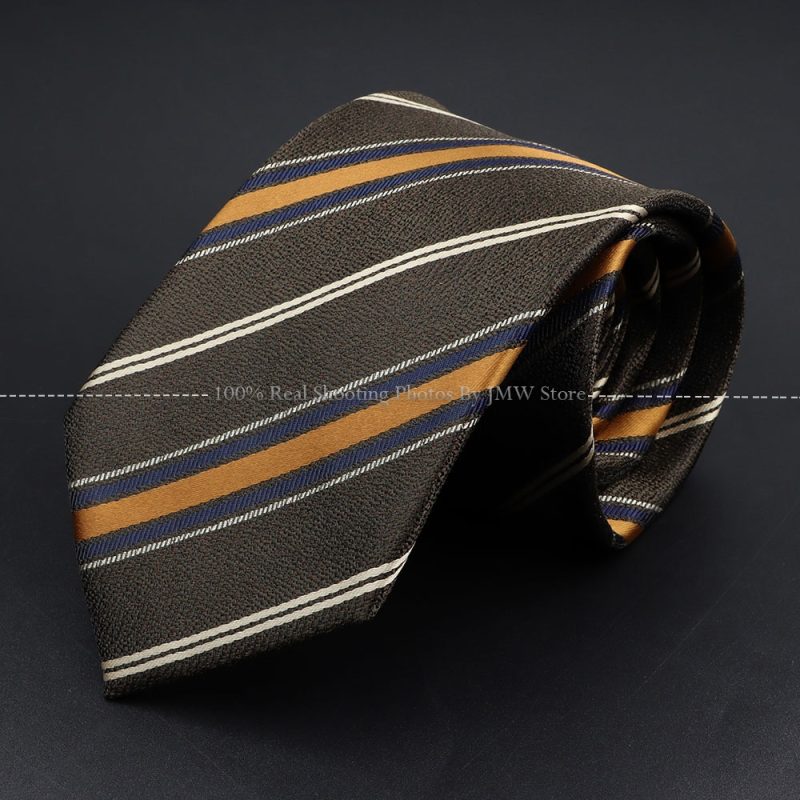 Fashion Woven 8 cm Striped Necktie Wedding Accessories Green Brown Tie Gravatas Man Dot Fit Group Party Office Neck Ties Gift - Image 2