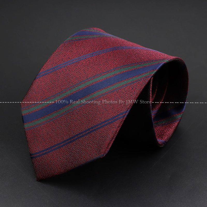 Fashion Woven 8 cm Striped Necktie Wedding Accessories Green Brown Tie Gravatas Man Dot Fit Group Party Office Neck Ties Gift - Image 7