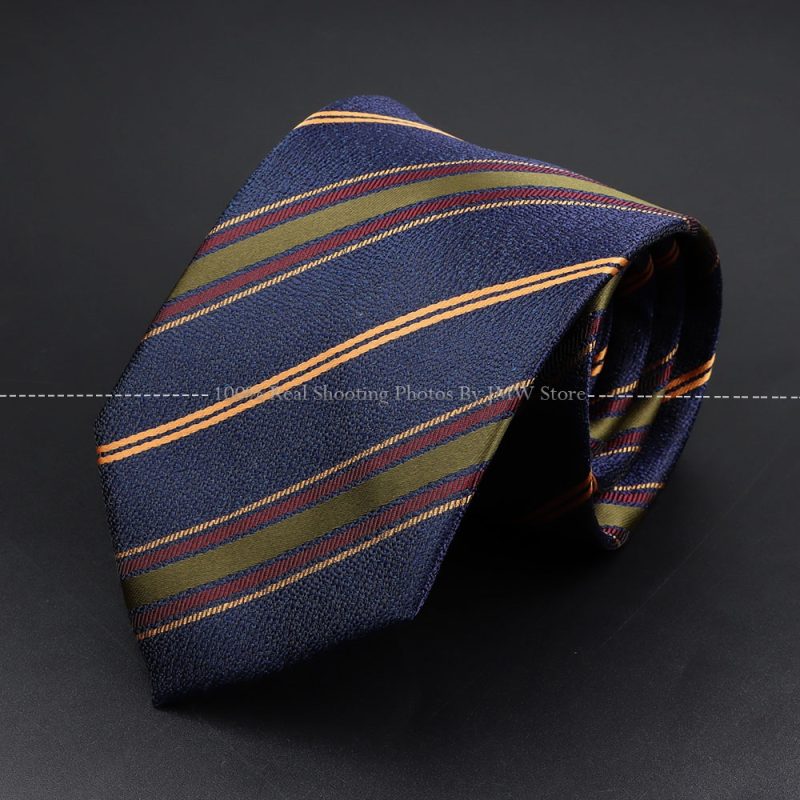 Fashion Woven 8 cm Striped Necktie Wedding Accessories Green Brown Tie Gravatas Man Dot Fit Group Party Office Neck Ties Gift - Image 8