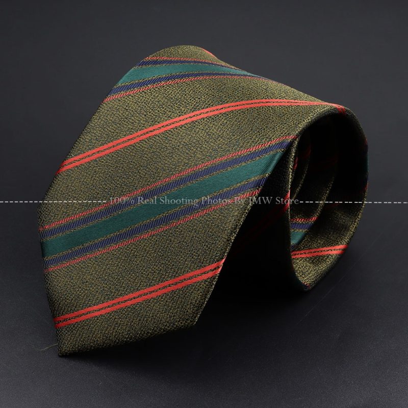 Fashion Woven 8 cm Striped Necktie Wedding Accessories Green Brown Tie Gravatas Man Dot Fit Group Party Office Neck Ties Gift - Image 9