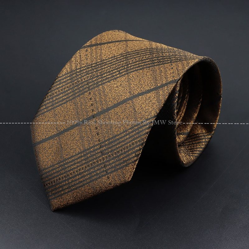 Fashion Woven 8 cm Striped Necktie Wedding Accessories Green Brown Tie Gravatas Man Dot Fit Group Party Office Neck Ties Gift - Image 10