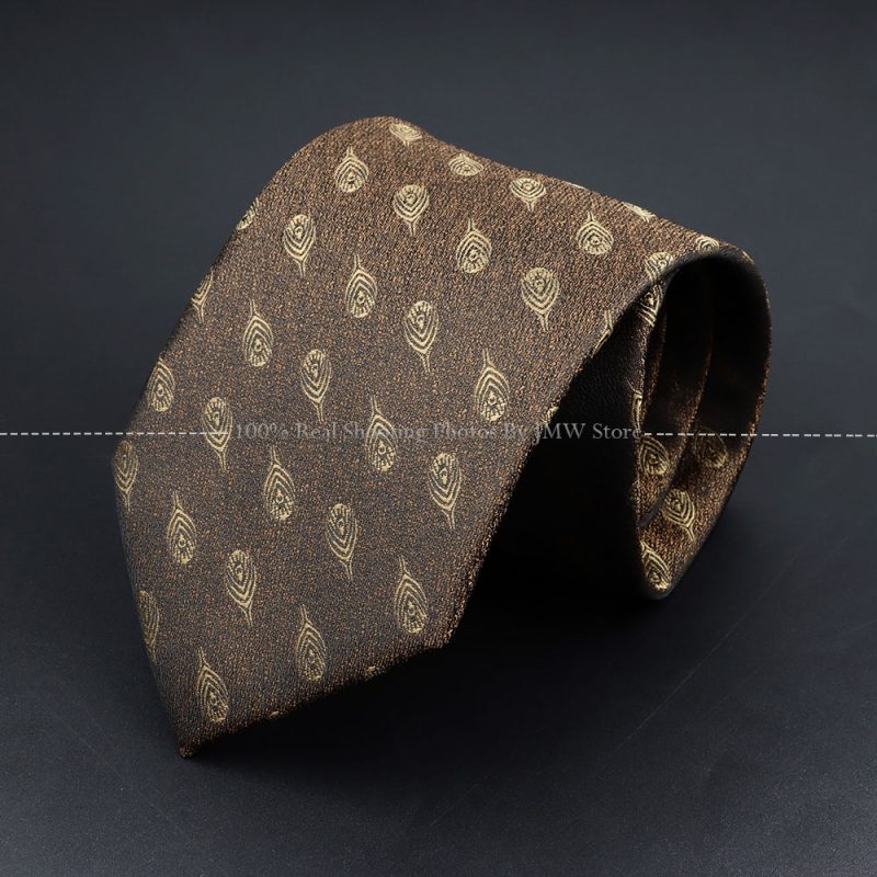 Fashion Woven 8 cm Striped Necktie Wedding Accessories Green Brown Tie Gravatas Man Dot Fit Group Party Office Neck Ties Gift - Image 14