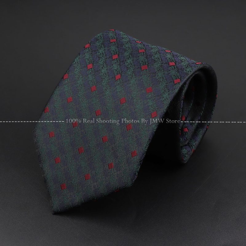 Fashion Woven 8 cm Striped Necktie Wedding Accessories Green Brown Tie Gravatas Man Dot Fit Group Party Office Neck Ties Gift - Image 16