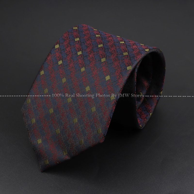 Fashion Woven 8 cm Striped Necktie Wedding Accessories Green Brown Tie Gravatas Man Dot Fit Group Party Office Neck Ties Gift - Image 17