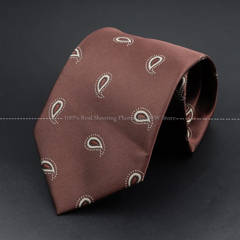 Fashion Woven 8 cm Striped Necktie Wedding Accessories Green Brown Tie Gravatas Man Dot Fit Group Party Office Neck Ties Gift - Image 19