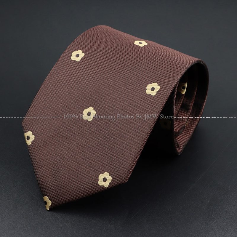 Fashion Woven 8 cm Striped Necktie Wedding Accessories Green Brown Tie Gravatas Man Dot Fit Group Party Office Neck Ties Gift - Image 24