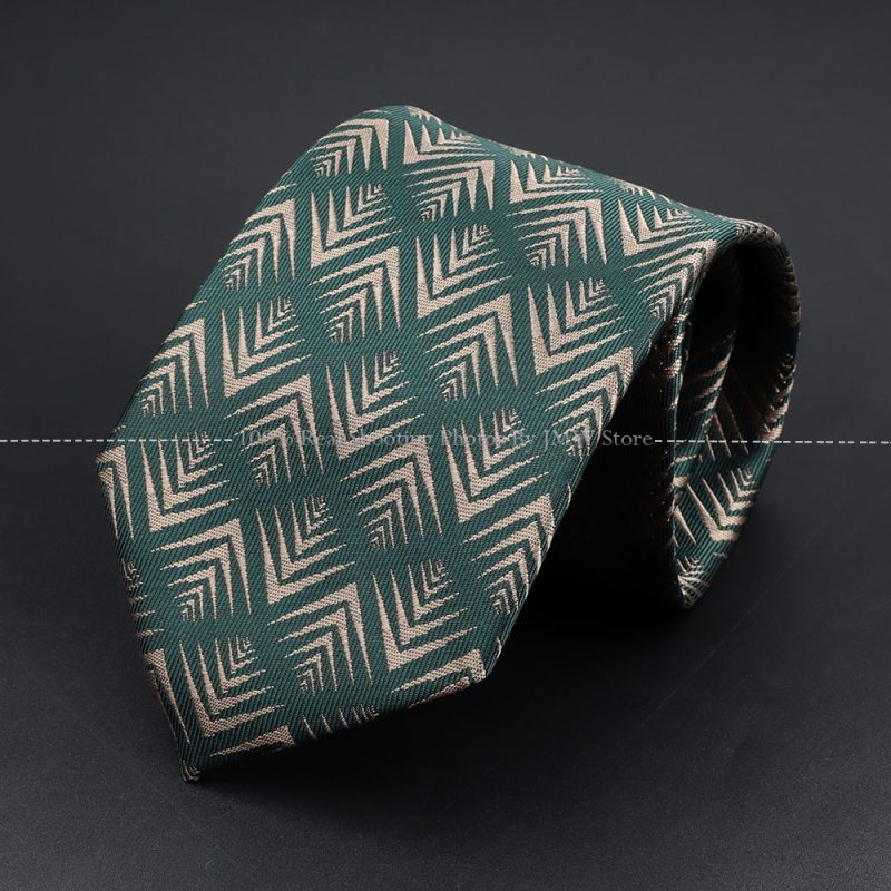 Fashion Woven 8 cm Striped Necktie Wedding Accessories Green Brown Tie Gravatas Man Dot Fit Group Party Office Neck Ties Gift - Image 27