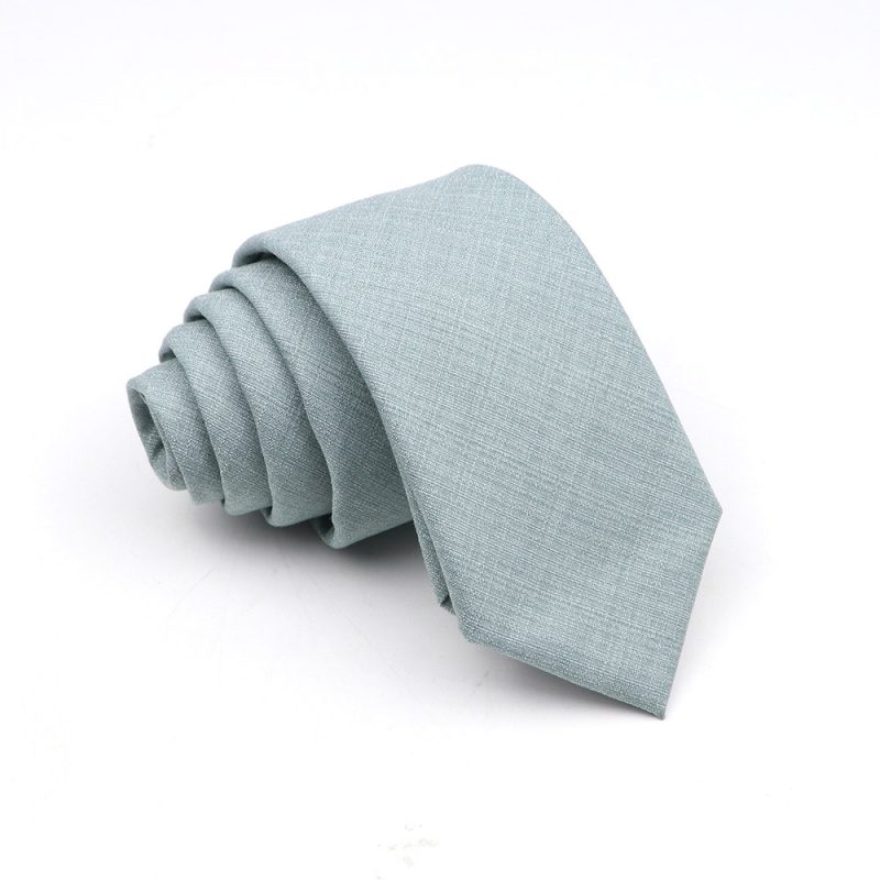 New Men's Solid Color Tie Skinny Casual Anti-wrinkle Necktie For Wedding Suit Neckties Pink Blue Grey Ties Cravat Gift Accessory - Image 10