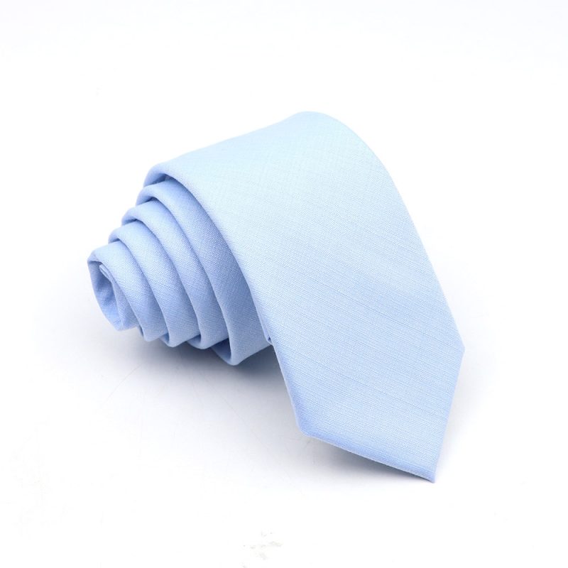 New Men's Solid Color Tie Skinny Casual Anti-wrinkle Necktie For Wedding Suit Neckties Pink Blue Grey Ties Cravat Gift Accessory - Image 11