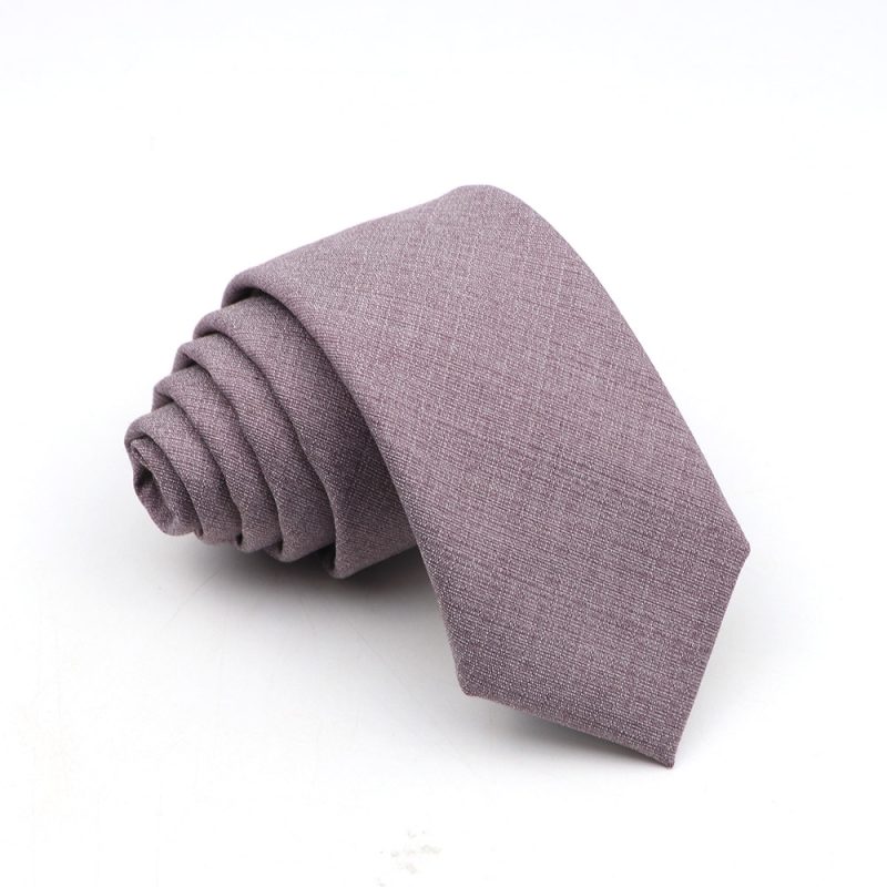 New Men's Solid Color Tie Skinny Casual Anti-wrinkle Necktie For Wedding Suit Neckties Pink Blue Grey Ties Cravat Gift Accessory - Image 13