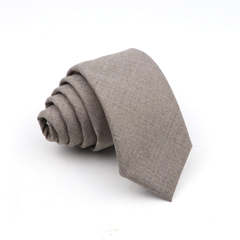 New Men's Solid Color Tie Skinny Casual Anti-wrinkle Necktie For Wedding Suit Neckties Pink Blue Grey Ties Cravat Gift Accessory - Image 14