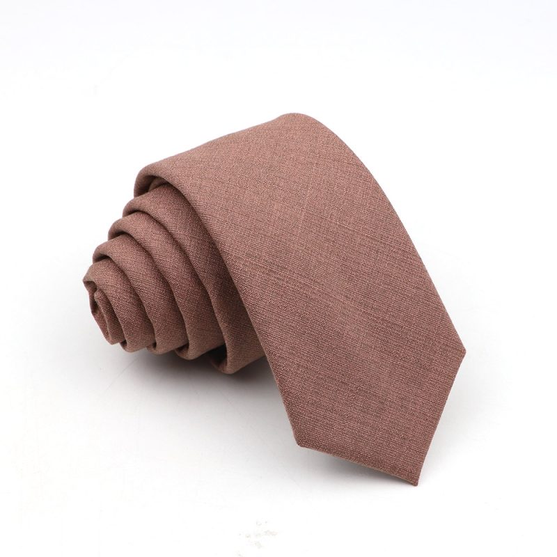 New Men's Solid Color Tie Skinny Casual Anti-wrinkle Necktie For Wedding Suit Neckties Pink Blue Grey Ties Cravat Gift Accessory - Image 15