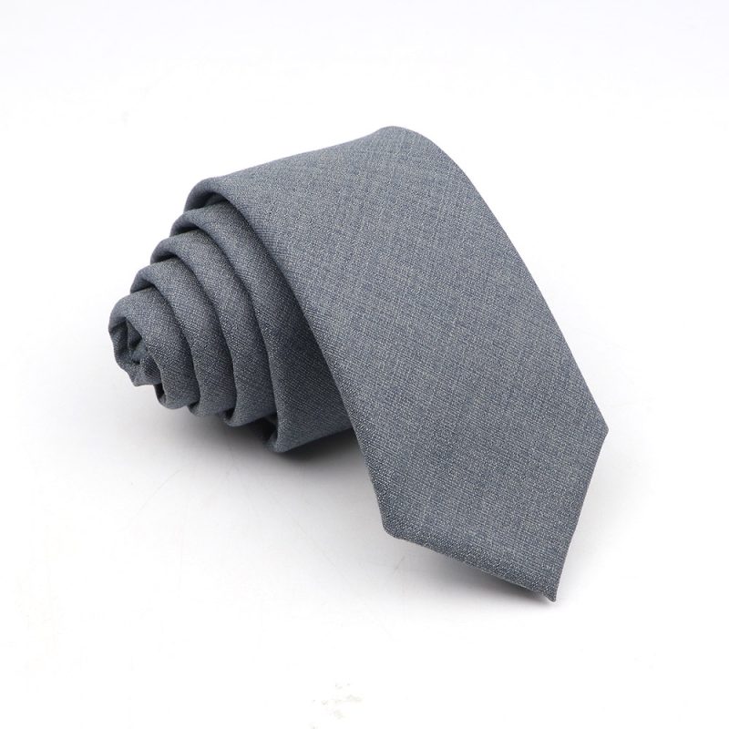 New Men's Solid Color Tie Skinny Casual Anti-wrinkle Necktie For Wedding Suit Neckties Pink Blue Grey Ties Cravat Gift Accessory - Image 16