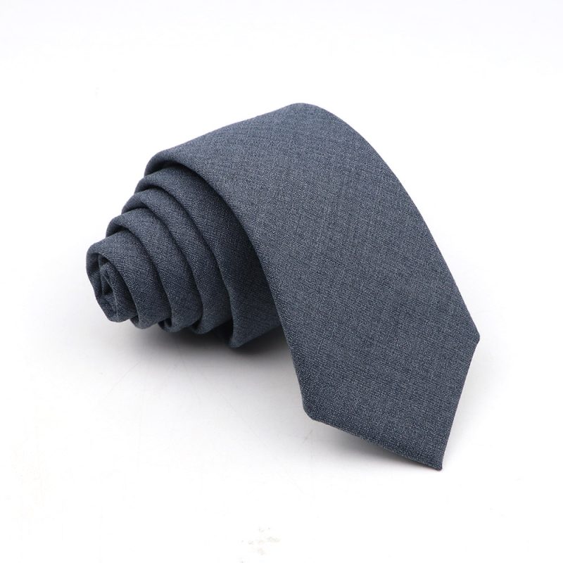 New Men's Solid Color Tie Skinny Casual Anti-wrinkle Necktie For Wedding Suit Neckties Pink Blue Grey Ties Cravat Gift Accessory - Image 20