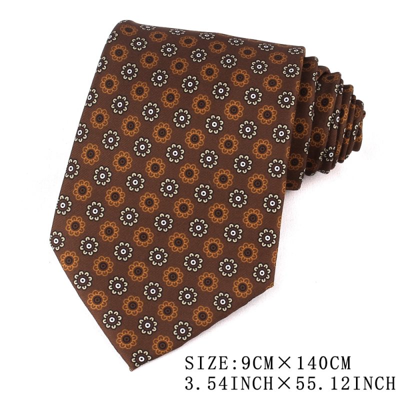 9 cm Wide Print Ties For Men Women Paisley Neck Tie For Wedding Business Classic Groom Neckties Fashion Men's Flower Neck Tie - Image 3