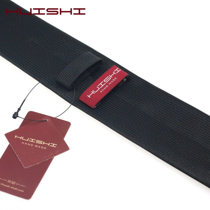 British Style Sale Mariage Waterproof Necktie Formal Black Solid Color Unisex Stripe Shape Men's For Gift Lapel Neck Tie Women - Image 2