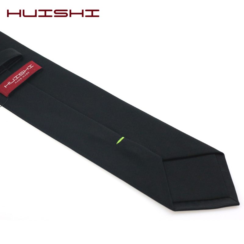 British Style Sale Mariage Waterproof Necktie Formal Black Solid Color Unisex Stripe Shape Men's For Gift Lapel Neck Tie Women - Image 3