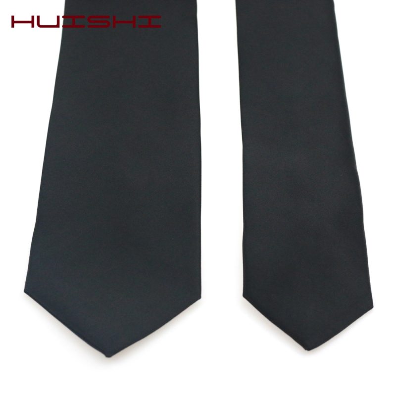 British Style Sale Mariage Waterproof Necktie Formal Black Solid Color Unisex Stripe Shape Men's For Gift Lapel Neck Tie Women - Image 4